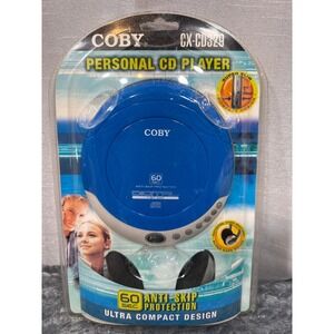 Coby CX-CD329 Personal CD Player Blue 60 Sec Anti-Skip Portable Vintage 2007 NEW